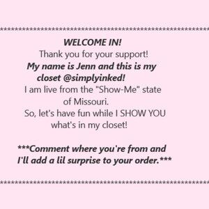 LIVE SHOW WELCOME!!! SPEND $15= GWP
